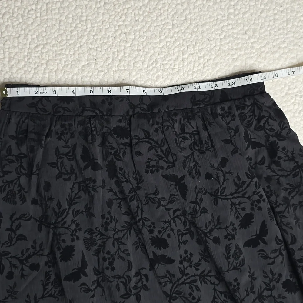 1499 NWT Disturbia Faustina Flocked Chiffon Mock Wrap Midaxi Skirt US 8 - Picture 5 of 8